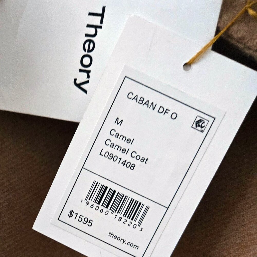 * HOST PICK * THEORY  NEW CAMEL  Wool Coat - Picture 6 of 6